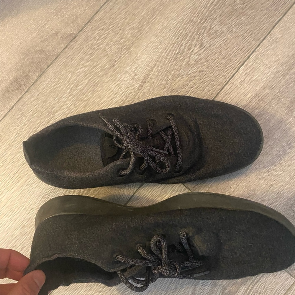 Mens black allbirds wool runners 12